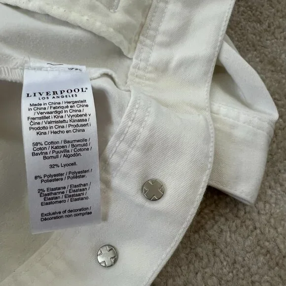 Liverpool White Denim Jeans Jacket 2X - Picture 11 of 12
